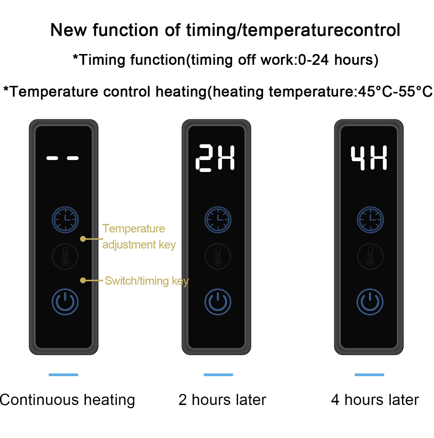 Gold Heated Towel Warmer for Bathroom – 6-Bar Horizontal Rack with Timer, Wall-Mounted, Round Design