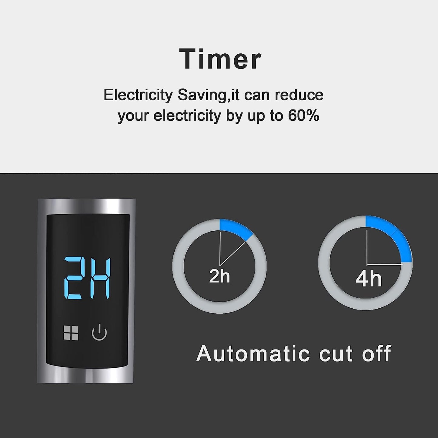 Electric Heated Towel Rack With Timer - Silver,  Wall-Mounted Towel Warmer, 4 Vertical Bars, Plug-In or Hardwired, Round Luxury Design